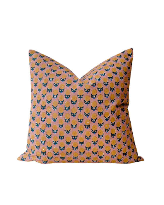 Pakhi Sari - Hand Block-Printed Pillow Cover (Pre-Order)