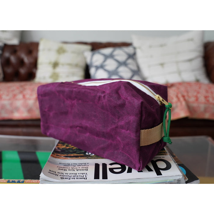 Waxed Canvas Dopp Kit / Makeup Bag