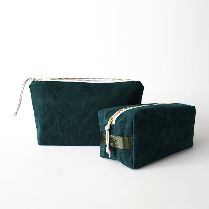 Waxed Canvas Dopp Kit / Makeup Bag