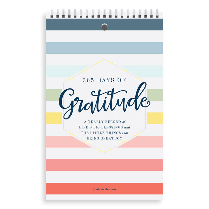 Yearly Gratitude Journal: Joyful Stripes