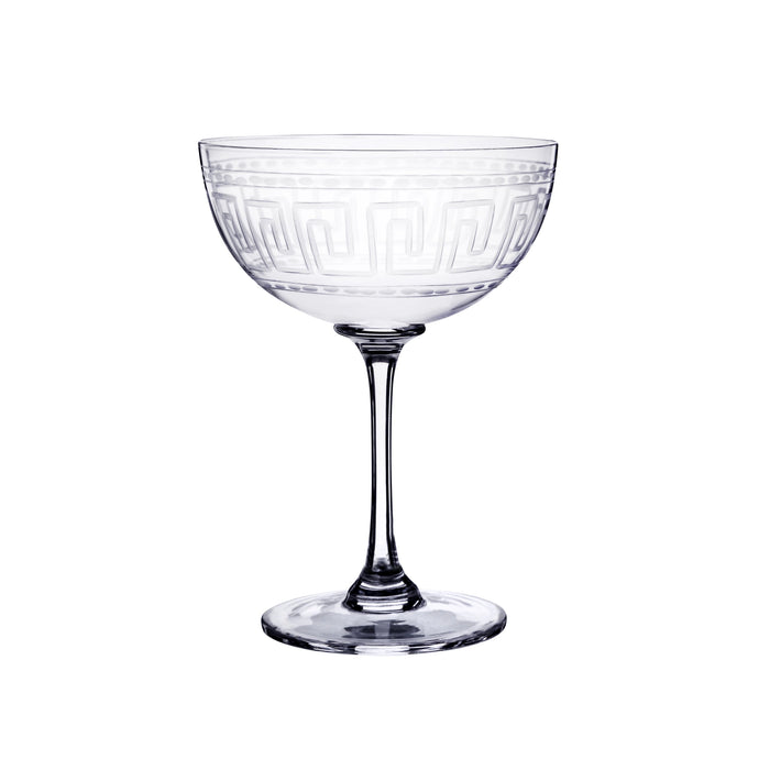 Set of 6 Crystal Champagne Saucers