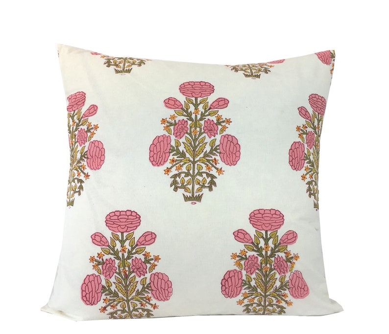 Pink Peony Pillow Cover
